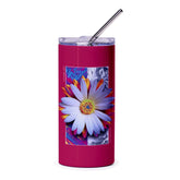 Floral Art Design on Vibrant Pink Insulated Tumbler product